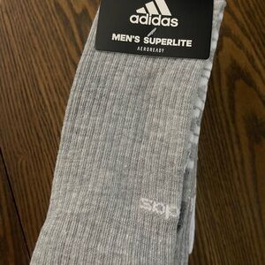 Adidas Gray Athletic Socks Performance Comfort